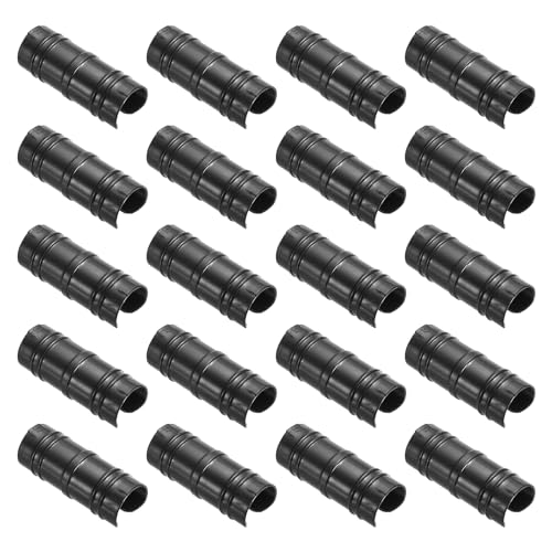 PATIKIL Greenhouse Clamp, 60 Pack Plastic Garden Buildings Tube Clips Hoop for 1 1/4' 32mm Pipe Greenhouse Film Frame Sunshade Net, Black