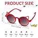 Konohan 6 Pairs Toddler Cat Shaped Sunglasses Girl Kitty Glasses Cute Cat Sun Glasses Outdoor Eyewear for Beach Party Summer Activities