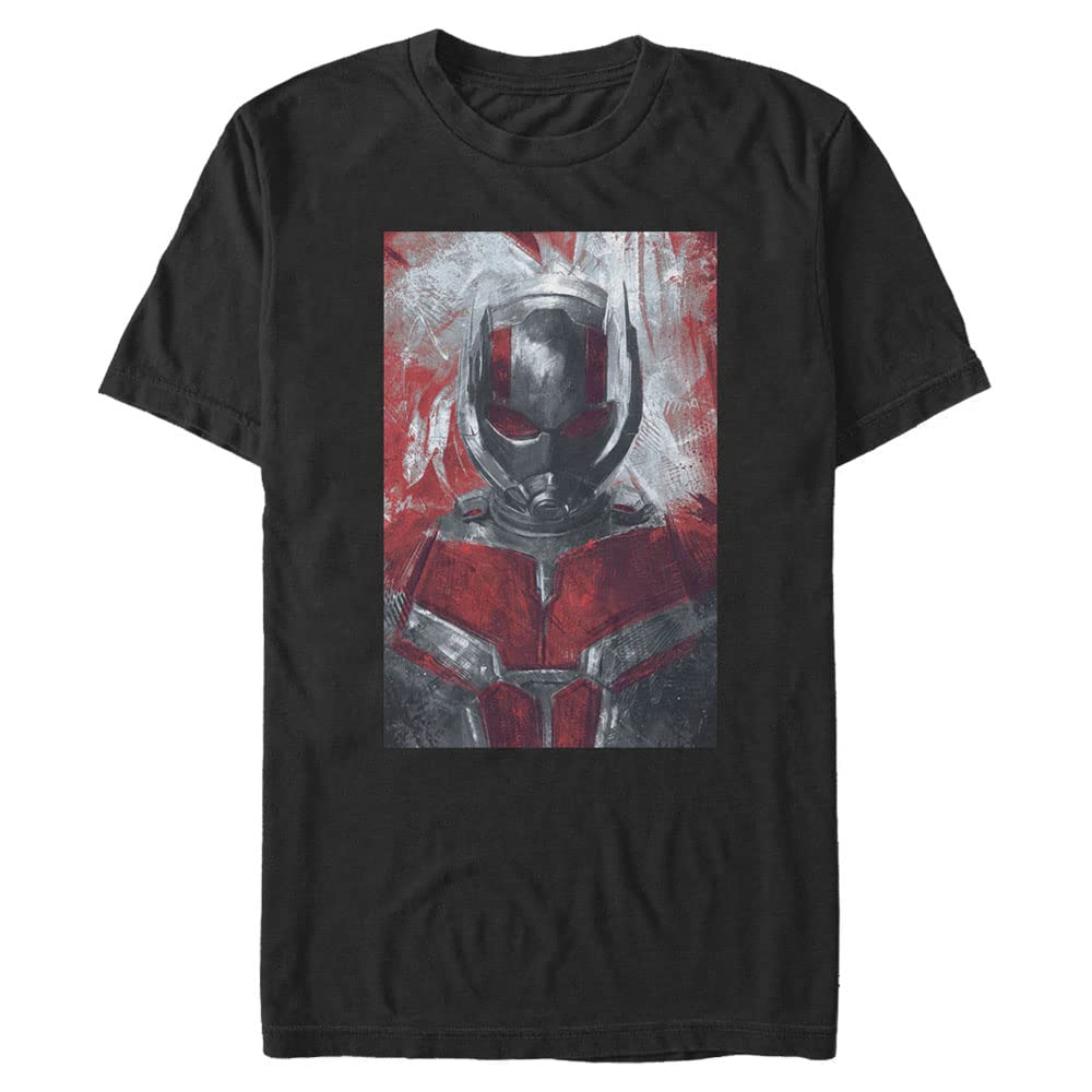 Marvel Big & Tall Ant Painted Men's Tops Short Sleeve Tee Shirt, Black, 4X-Large