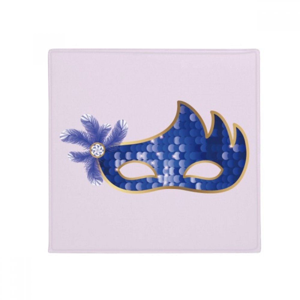 Tapis de sol Carnaval de Venise 50x50 cm antidérapant bleu pour salle de bain et cuisine