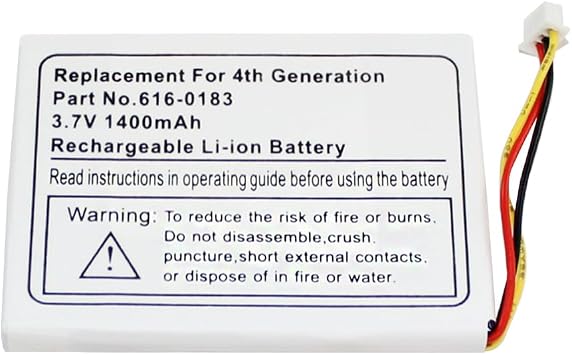 Fenzer 1200mAh 3.7V Replacement Battery for Apple iPod 4th Generation, 616-0183, 616-0206, 616-0215, AW4701218074, ICP0534500,SNO-503450PCN-I + Tools