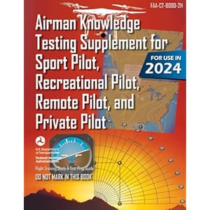 Airman Knowledge Testing Supplement for Sport Pilot, Recreational Pilot, Remote (Drone) Pilot, and Private Pilot FAA-CT-8080-2H: Flight Training Study & Test Prep Guide (Color Print) Paperback – November 30, 2021
