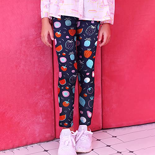 Slaixiu 5 Pack Leggings For Girls Soft Comfortable Leggings For Kids In 3T To 12 Years Ankle Length Girls Printed Leggings Yoga Pants（Sfjkl-75） #TOP3