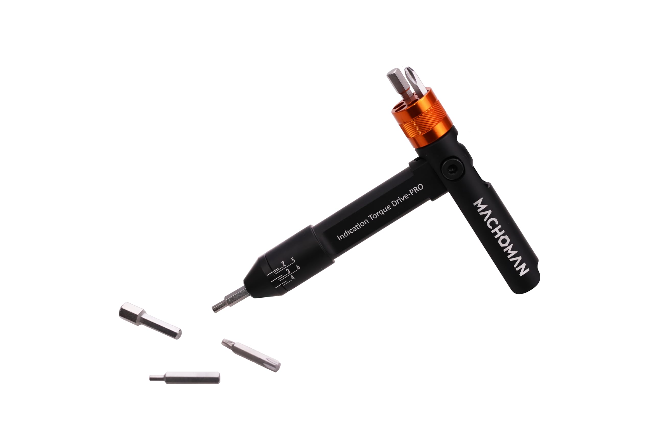 MACHOMAN Destornillador Dinamométrico con Indicador 2–6 Nm, Compacto y Plegable para un Almacenamiento Fácil, Herramienta de Apriete de Precisión, TQW2433T