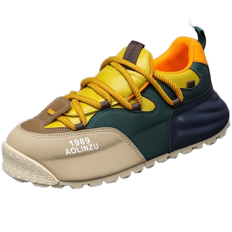 Men's Large Size Sports Shoes - Fashion Casual Lace-Up Trainers, Thick Cushioned Sole, Lightweight Support for Daily & Athletic Wear