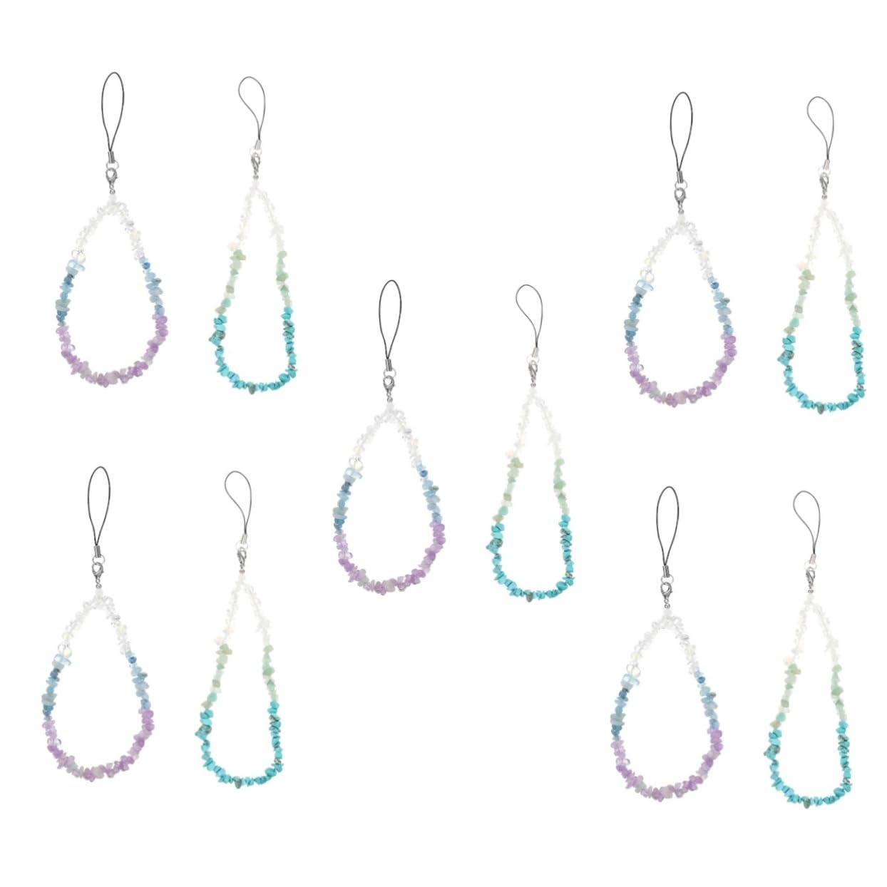 jojofuny 10 Uds Cordón De Teléfono De Cristal Piedras De Cristal Cordón De Teléfono Decoración De Mano De Teléfono Celular Cadena De Teléfono Antipérdida Correa De Muñeca De