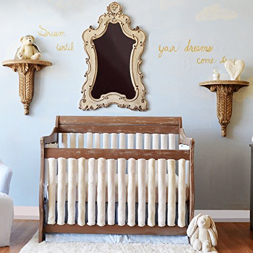 Pure Safety Vertical Crib Liners in Luxurious Cream Minky 38 Pack - Thumbnail 3