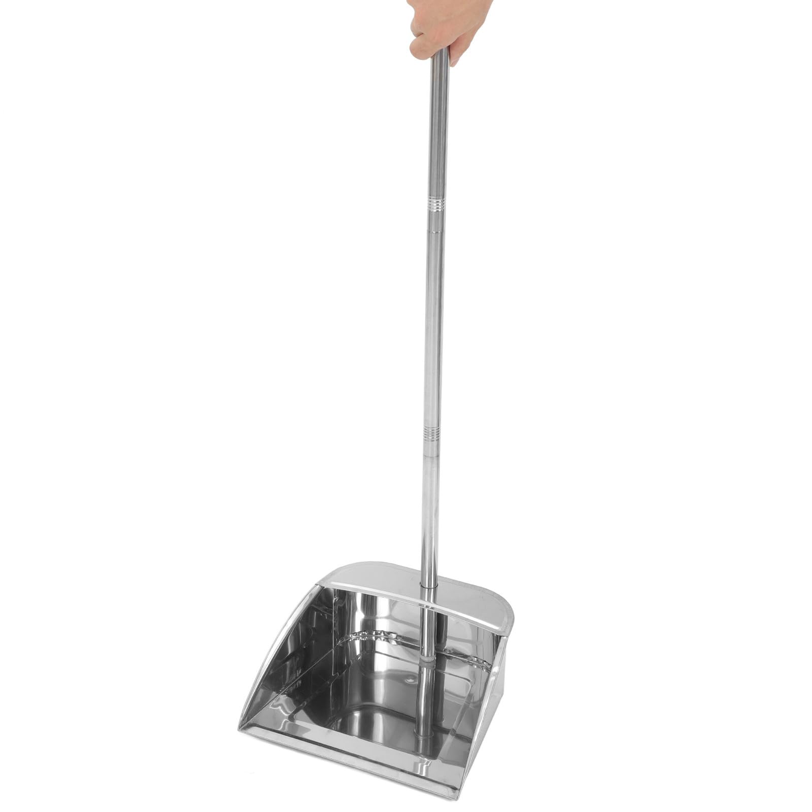 Recogedor de Basura y Diseño Ergonómico de Acero Inoxidable Mango Largo, Grosor Reforzado para Limpieza Hogar