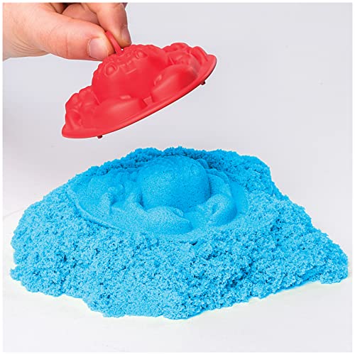 Kinetic Sand, Sandbox Set Kids Toy With 1Lb All-Natural Blue And 3 Molds, Sensory Toys For Kids Ages 3 And Up #TOP3