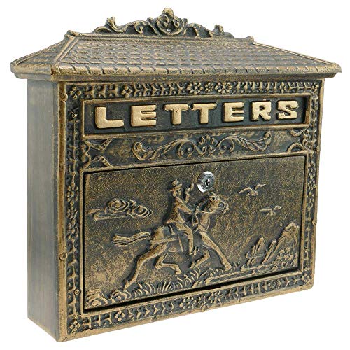 PrimeMatik - Buzón Antiguo de Hierro colado para Cartas y Correo Postal...