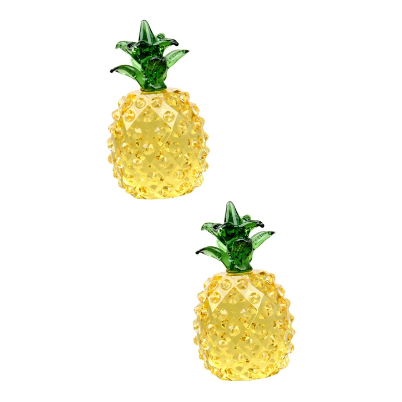 Cabilock 2 Pezzi Di in Cristallo A Forma Di Ananas Decorazione Per La Scrivania Statuetta Decorativa Per Occasioni Speciali Per Gli Appassionati Di Arredamento Per La Casa