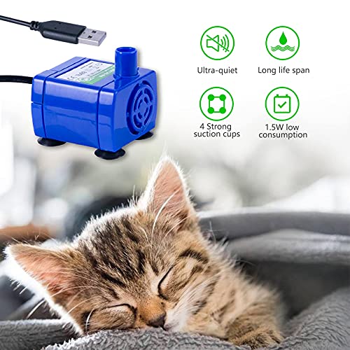 Rkicemoy Cat Water Fountain, 54oz Automatic Pet Water Fountain, Dog Cat Water Dispenser, Pet Flower Drinking Fountains… - Image 6
