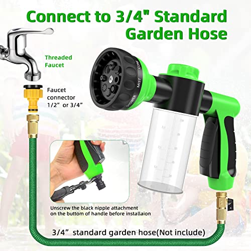 Pup Jet Dog Wash Hose Attachment, 8 Pieces Pet Bathing Tool Set includes Hose Nozzle 100cc Foam Sprayer, Pet Grooming Glove and Rubber Comb Brush for Showering Dog Horse, Car Wash and Watering Plants Pup Jet Dog Wash Hose Attachment, 8 Pieces Pet Bathing Tool Set includes Hose Nozzle 100cc Foam Sprayer, Pet Grooming Glove and Rubber Comb Brush for Showering Dog Horse, Car Wash and Watering Plants