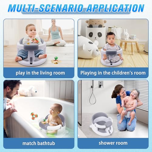 Mostop Baby Bath Seat for Babies 6 Months & Up - Non-Slip Infant Bathtub Chair with Suction Cups - Sit Up Bath Seat for Baby Toddlers - Toddler Bath for Baby Sitting Up, Easy to Clean