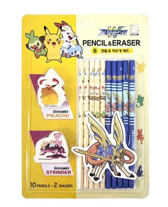 Set de 10 lápices B Pikachu con 2 borradores miniatura 3