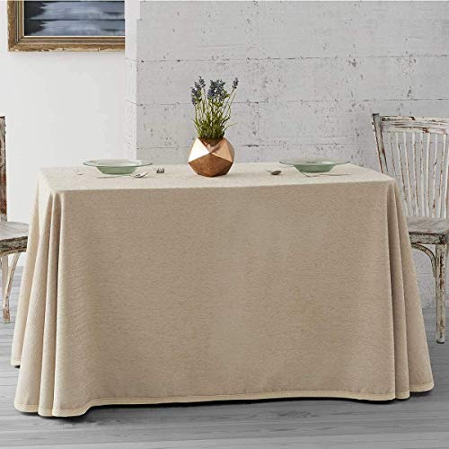 Belmarti Falda Mesa Camilla Invierno Chenilla Soria Mesa Rectangular 70X120 cms. (C/2 Crema)