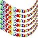 Aneco 6 Packs Colorful Hawaiian Luau Tropical Flower Lei Garland Party Decorations Hawaiian Tropical Party Supplies,10 Feet Each