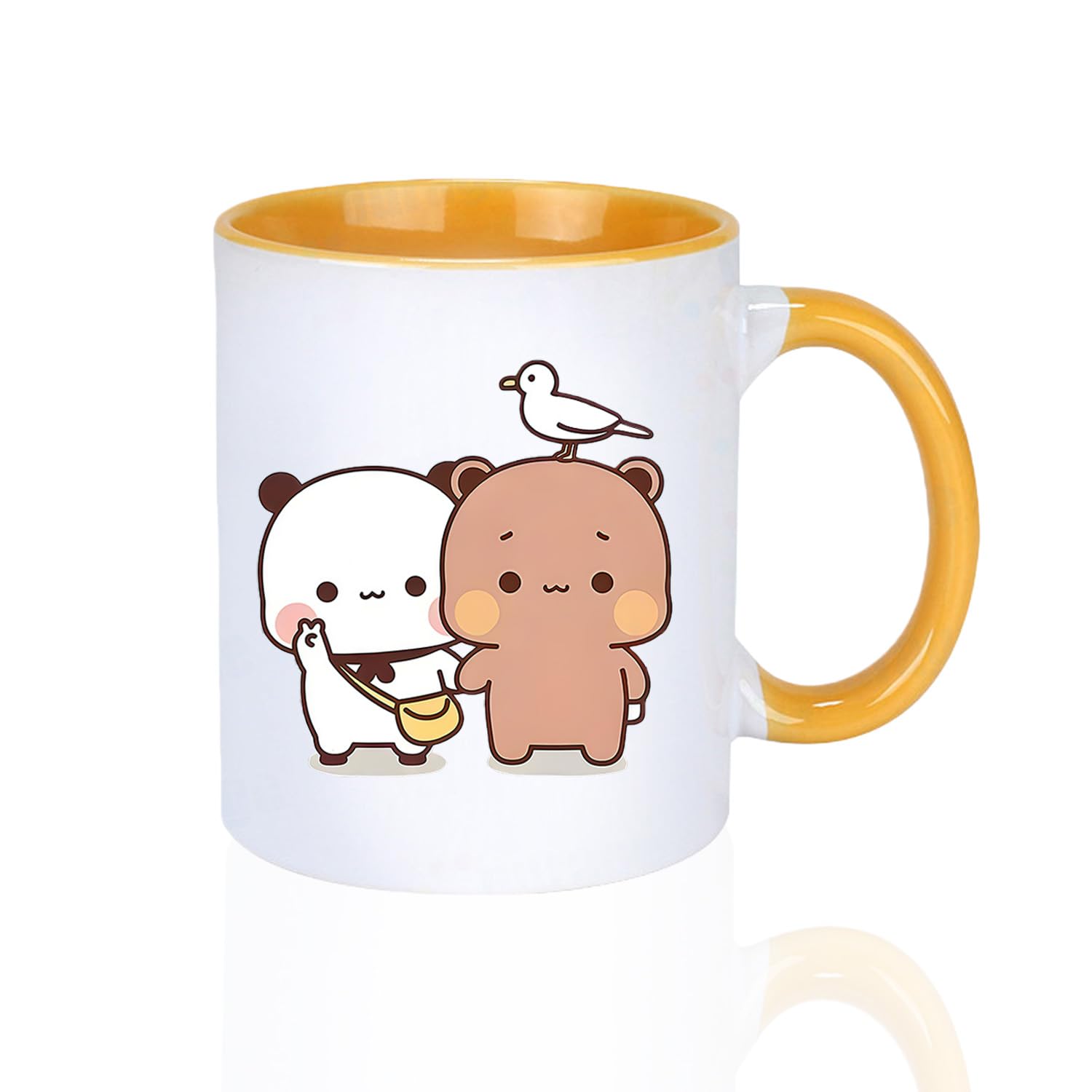 JXAXD Bubu Dudu Cup 330 ml, Bubu Dudu Ceramic Mug for Tea and Coffee, Mochi Cat Classic Mug Best Gift Funny Coffee Cups, C