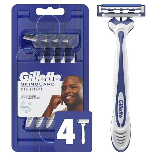 Gillette SkinGuard Razors for Men, Gillette Razor, 4 Count