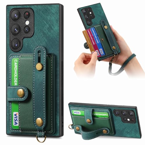Coque Samsung S23 avec cordon et porte-carte LVTFCO Vert