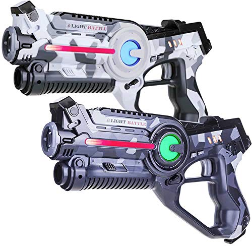 Light Battle Active Laser Game Set - 2X Laserpistole (camo grau, camo weiß) - LBAP10267D