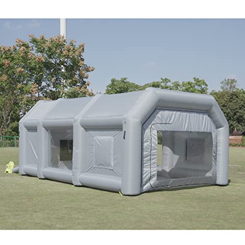 Paint Booth Tent For Spray Painting 20X13X8.5Ft With Upgrade Powerful Blowers 950W, Car Workstation Double Filters Spray Inflatable Paint Booth Tent For Trucks Or Other Big Items Painting #TOP28
