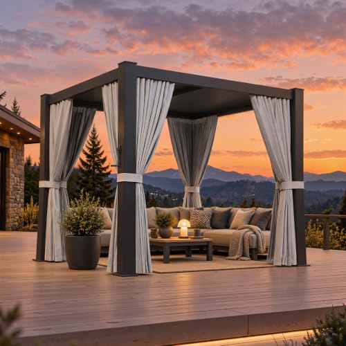 Aoxun Louvered Pergola 10×10 All-Aluminum