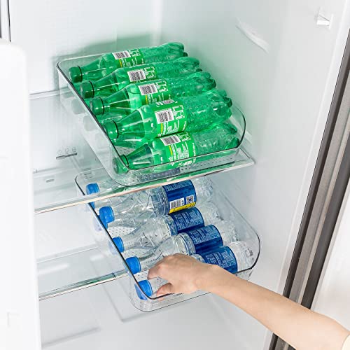 Ettori 2 Pack Water Bottle Organizer Refrigerator Organizer Bins and Clear Storage Bins for Fridge, Freezer, Cabinet, Cupboard, Pantry Shelf, BPA-Free - Image 6