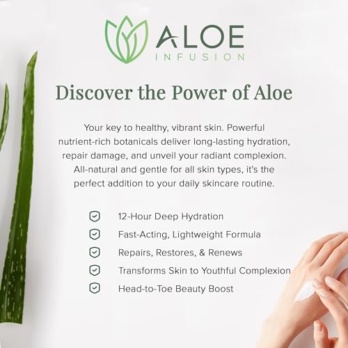 Aloe Infusion 1J2OZF1JT Body And Face Moisturizer - Natural Moisturizing Cream With Organic Aloe Vera thumb #2