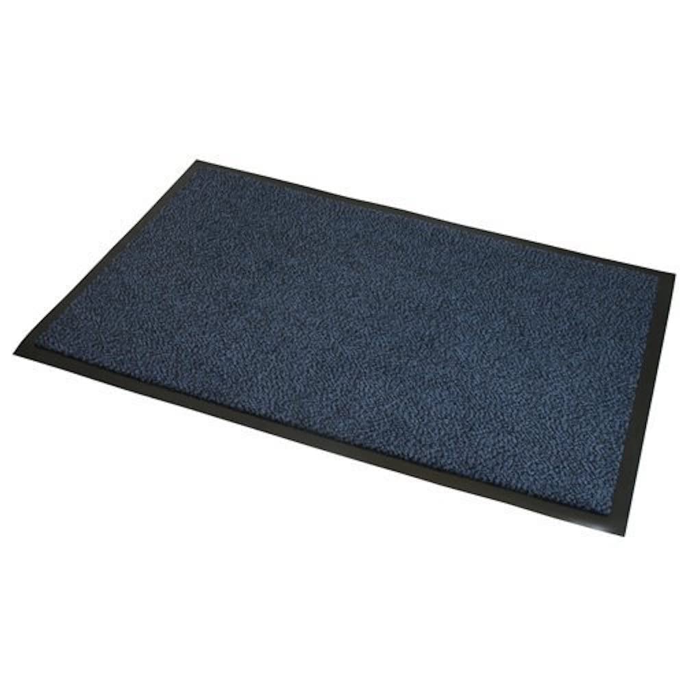 JVL Blue Black Heavy Duty Barrier Door Floor Mat, 80 x 140 cm