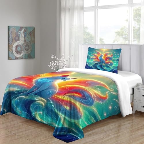 Parure de lit 135x200 microfibre avec fermeture éclair cachée