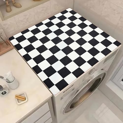 Image of Homecloud Non-Slip Washing Machine Mat - Durable Waterproof Protective Cover for Washer & Dryer, Dust-Resistant Mat Ideal for Laundry Room & Kitchen Appliances (Dark Black)