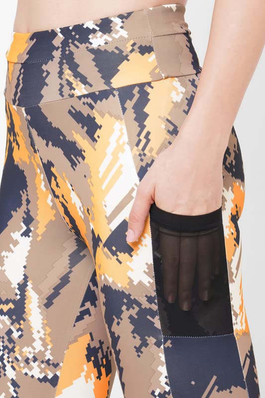 Image of JUST-Dry 7 /8 HIGH Waist CAMO Print GO Train Workout Tights