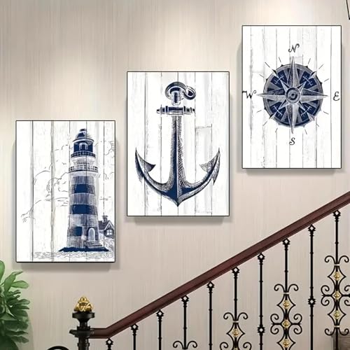 Définition nautique sur toile pour rompre la monotonie des murs blancs de salon