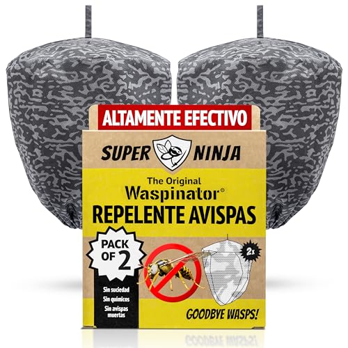 Waspinator Ahuyentador de Avispas - 2 Pack, Repelente Natural para Colgar en Jardín y Patio, Señuelo de Nido Impermeable y Resistente a Todo Clima, Repelente Natural de Avispones