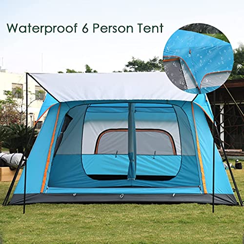 Carpa camping exterior para 5 a 8 personas naranja miniatura 4