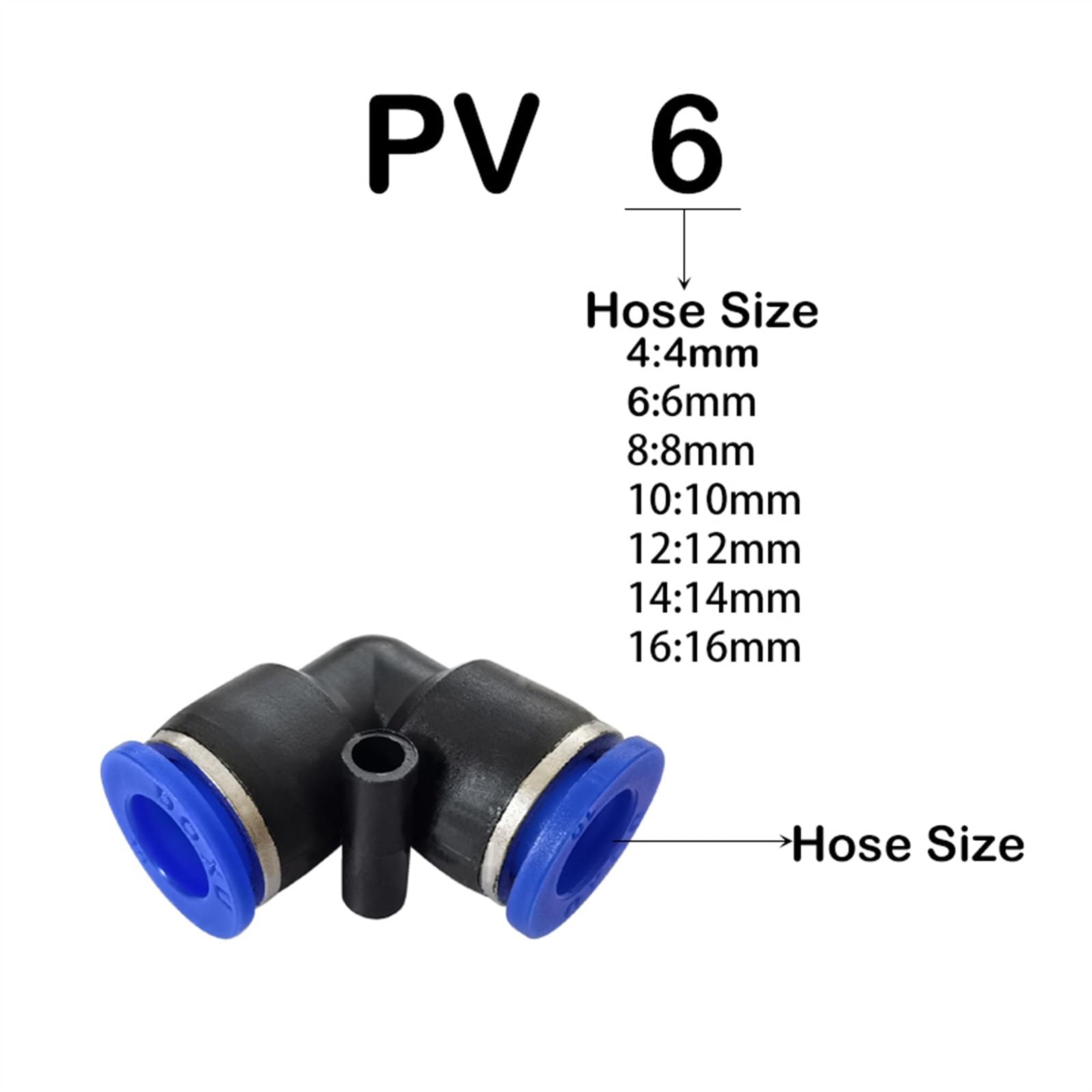 10 sztuk Złączki pneumatyczne PV4 PV6 PV8 PV10 PV12 PV14 PV16 L kolano plastikowy wąż pneumatyczny Złącze węża szybkiego zwalniania(PV12 (10PCS))