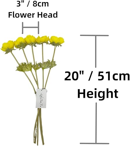 Miniatura 10 de Ramo de flores de anémona artificial de tacto real, 5 uds, decoración para el hogar (azul)