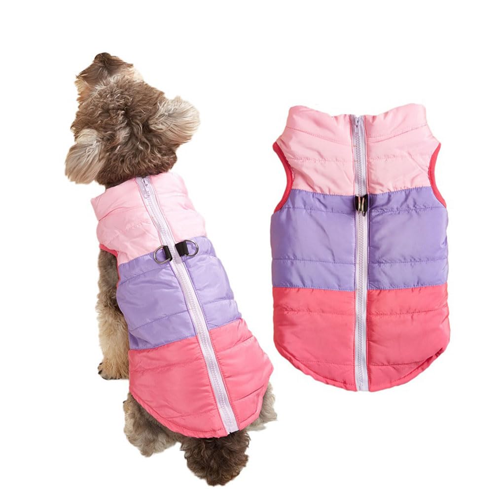 Juego de 10 prendas de invierno para mascotas de poliéster para perros pequeños y gatos, ropa acolchada de invierno, abrigo para perro, color azul, talla XL