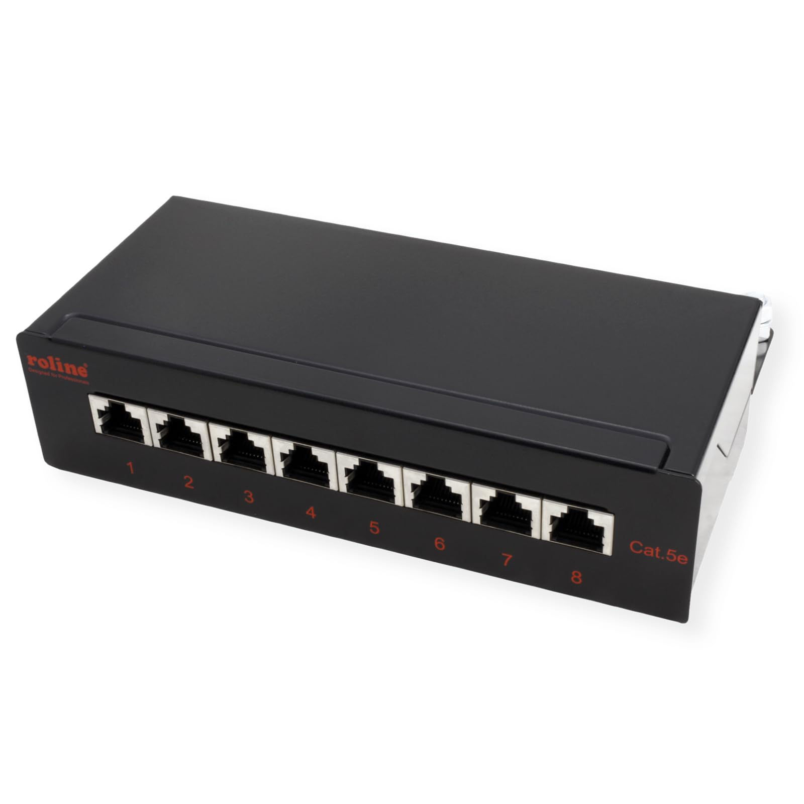 Roline Panneau de raccordement Cat 5e 8 ports Noir (Import Royaume Uni)