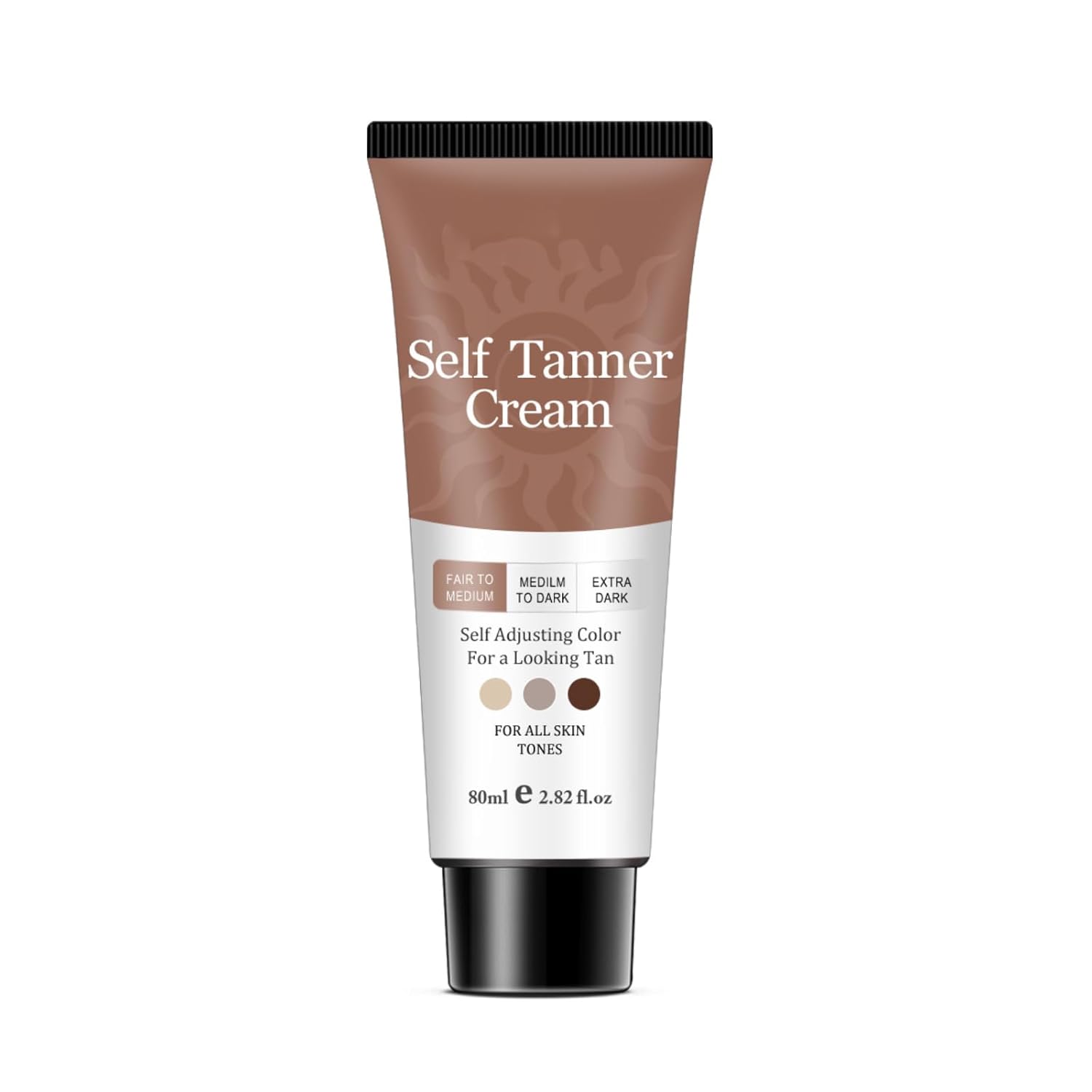 Self Tanner Cream,Natural Plant-Based Formula,Self-Adjusting Color for All Skin Tones,Streak-Free Gradually develops Fake Tan,Sunless Tanner lotion,Bronzing Body Cream For Woma & Man,Fair to Dark