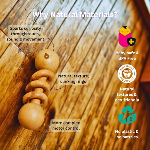 Image of Newborn Gift Box Koala Collection 2 (0-12 Months) | 3-in-1 Set with Crochet Rattle, Wooden Dumbbell Ring Rattle & Koala Teether | Montessori Baby Toy| BPA Free | Non-Toxic Cotton & Beechwood | Gift Box