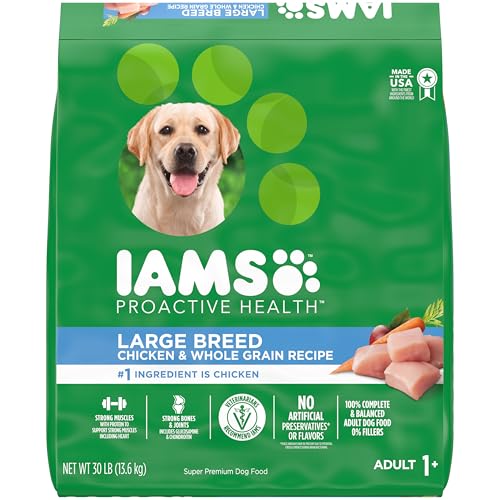 IAMS Proactive Health Large Breed Adult Dry Dog Food with Real Chicken, 30 lb. Bag
