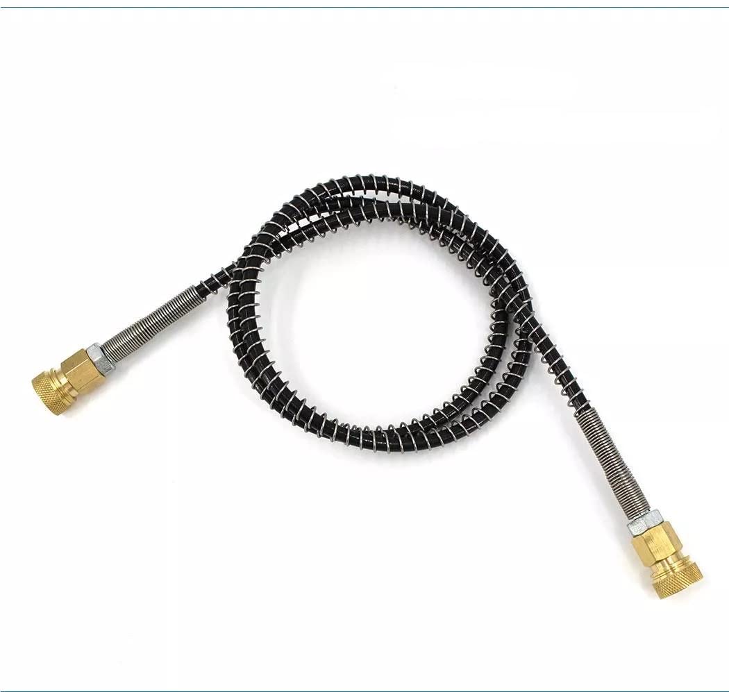 UP100 M10x1 Thread Long High Pressure Nylon Hose for PCP Air Pump Accessories Pneumatics of Car Bicycle Motorcycle Bike Tyre Wheel Spare Parts (100cm Hose+2 Connector)