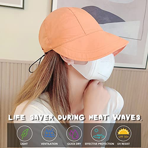 Image of Sun Hats for Women, Summer Beach Sun Hat for Women Wide Brim Visor Fedora Cap UPF50+