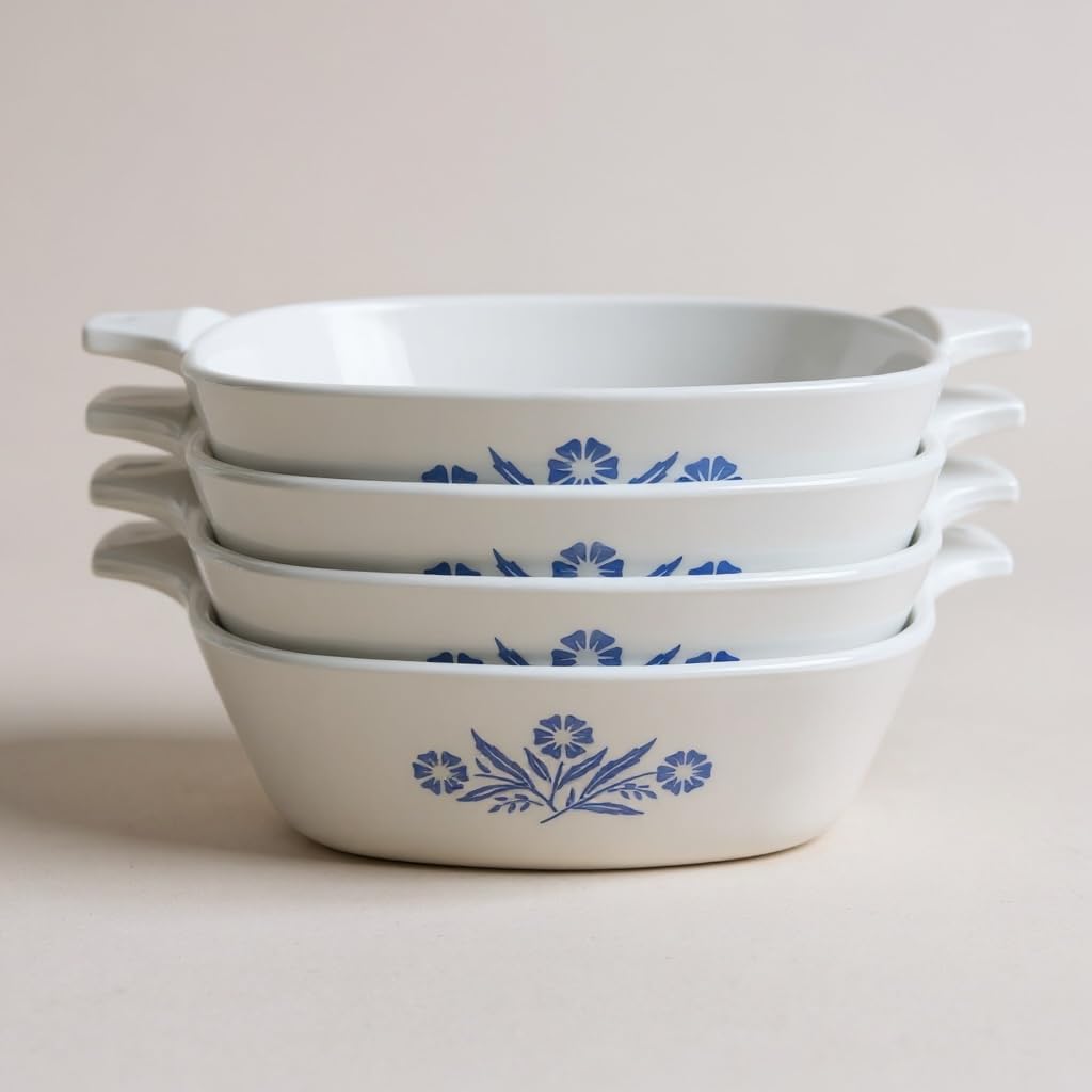 Amazon.com: Set of 4 - Vintage Corning Ware Cornflower Blue