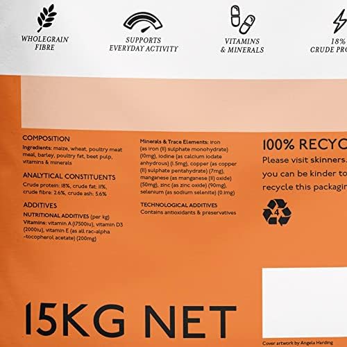 Skinners Field & Trial Maintenance  Complete Dry Adult Dog Food, For Overweight or Less Active Dogs, 15kg