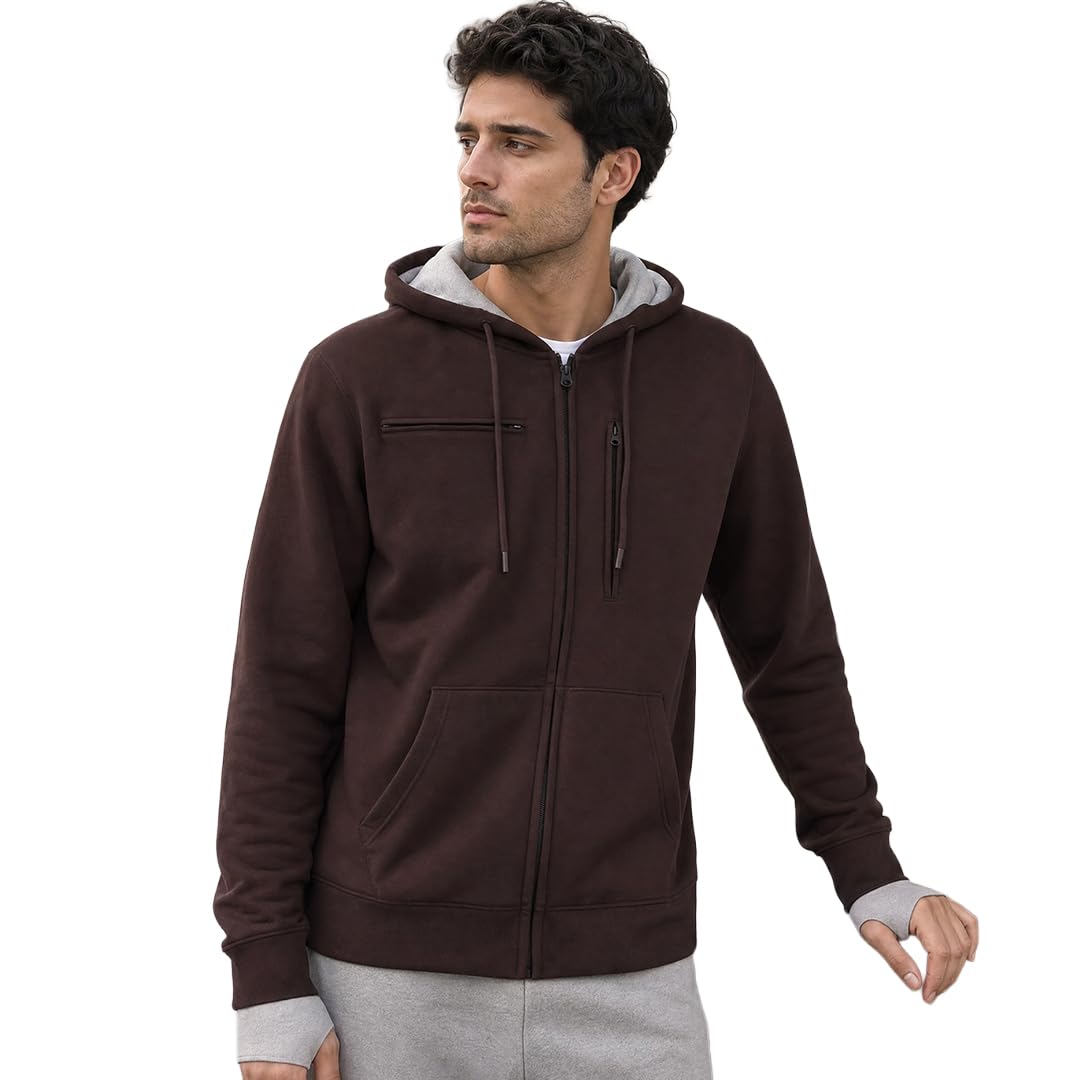 NOBERO Sudadera con capucha de algodón para hombre