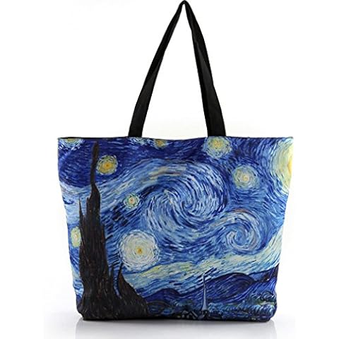 Belsen Women's Galaxy handbag Printing zipper Shopping Shoulder Bags (abstract) Cover
