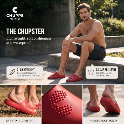 Image of CHUPPS Chupster Men's Orthopedic Slippers | Soft Cushioned Footbed | Lightweight Flip Flops | Anti-Skid Sole | Comfortable Daily Wear Chappals